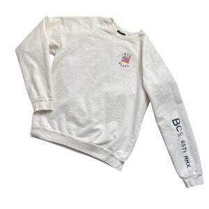 Barnabas Outfitters God Bless Long Sleeve Crew Neck Sweatshirt Sz M Cream USA